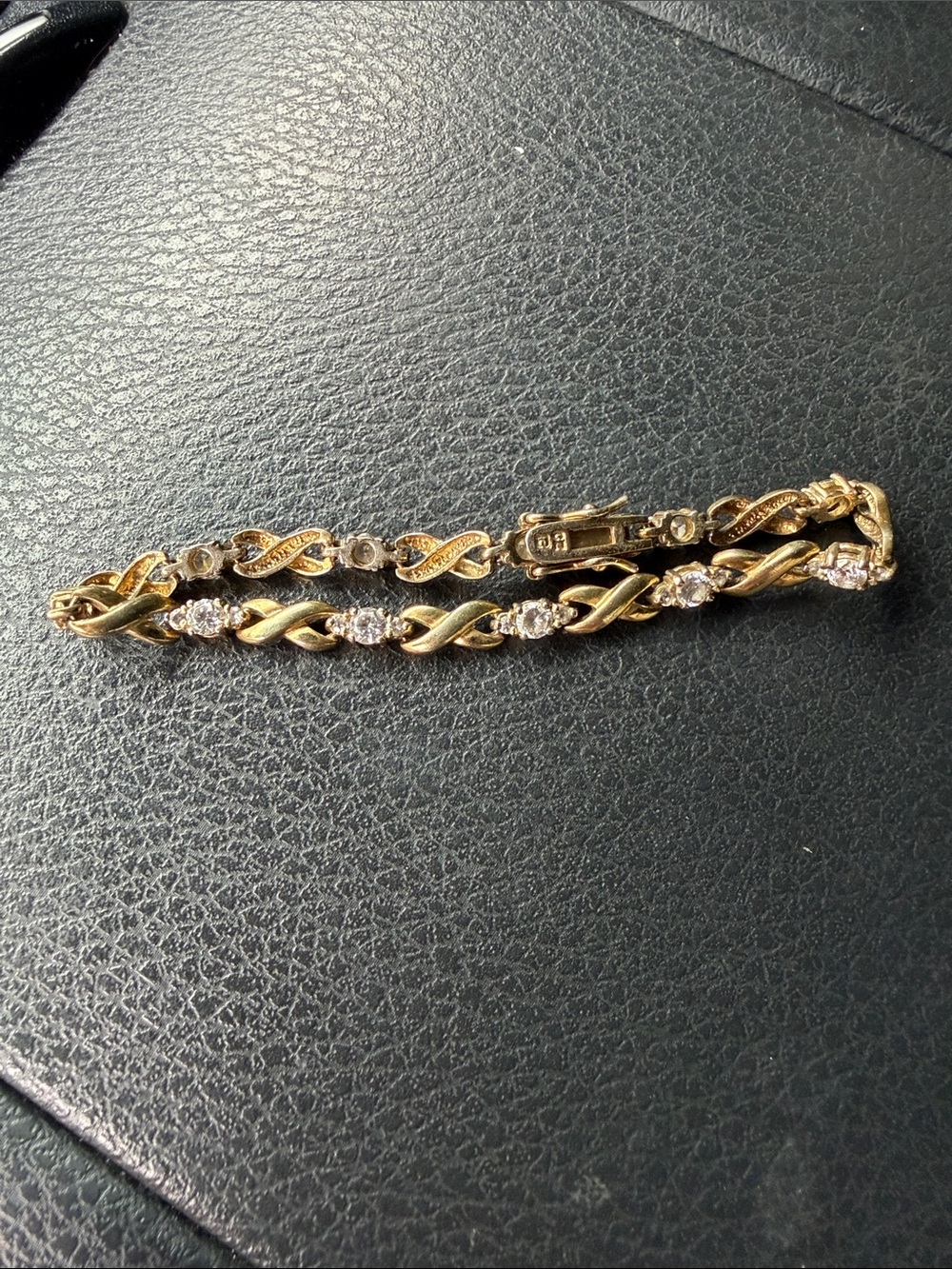 925 Gold-Tone Crystal Link Bracelet’s over 18k gold Elegant Women’s Bracelets